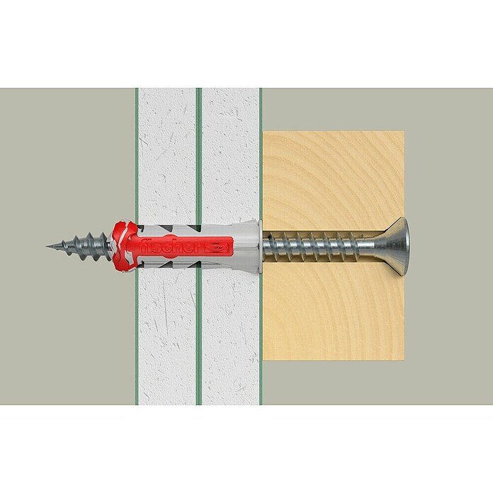 Fischer Schrauben- & Dübel-Set DuoPower 6,8,10 S (Geeignet für: Voll- und Lochbaustoffe, Nylon, Stahl, 18 Stk.) | BAUHAUS