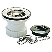 Válvula de desagüe para lavabo o bidé (1¼'', Plateado)