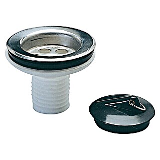 Válvula de desagüe para sifón flexible (30 mm, Tapón de válvula)