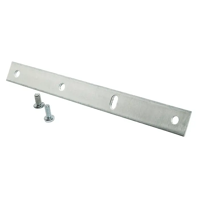 Espaciador con tornillos para PB - Acero - Tira metálica con agujeros y dos tornillos para una fijación segura. El material de montaje es de acero inoxidable.