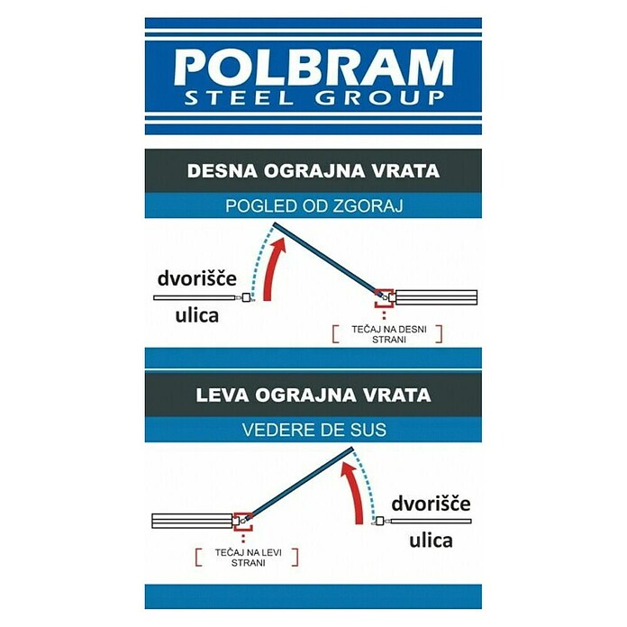 Polbram Vrtna vrata Liam desna  (90 x 150 cm, Nerjavno jeklo, Antracit) | Kovinska ograjna vrata | Vrtna in ograjna vrata | Ograje in zastori | Vrt in prosti čas | Izdelki | BAUHAUS