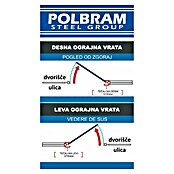 Polbram Vrtna vrata Liam desna  (90 x 150 cm, Nerjavno jeklo, Antracit) | Kovinska ograjna vrata | Vrtna in ograjna vrata | Ograje in zastori | Vrt in prosti čas | Izdelki | BAUHAUS