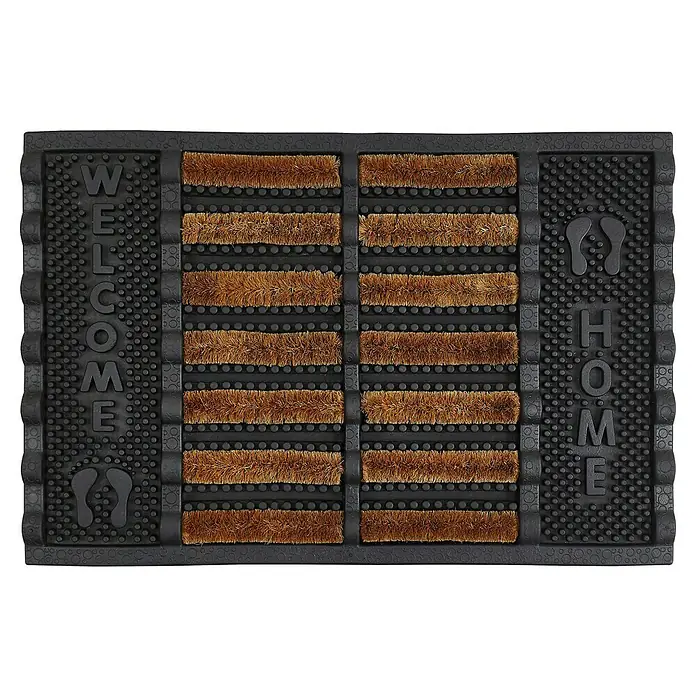 Fußmatte Chill Kokos - 40 x 60 cm, Schwarz/Braun, Material Nutzschicht: 95 % Gummi, 5 % Kokos, Welcome, Kokos - Fußmatte mit der Aufschrift "Welcome Home", ideal für den Eingangsbereich. Die Fußmatte ist robust und wetterfest.