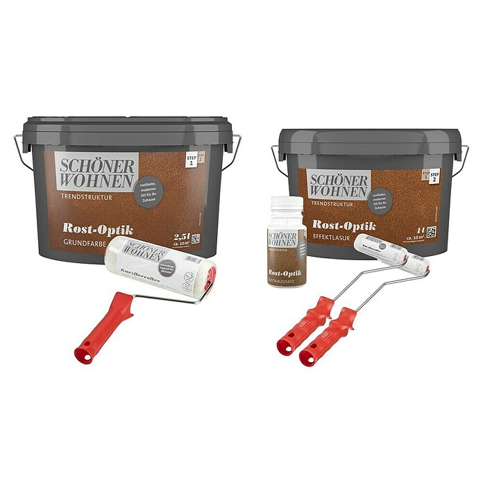 SCHÖNER WOHNEN-Farbe Trendstruktur Renovier-Set Rost-Optik (6 -tlg.) | BAUHAUS