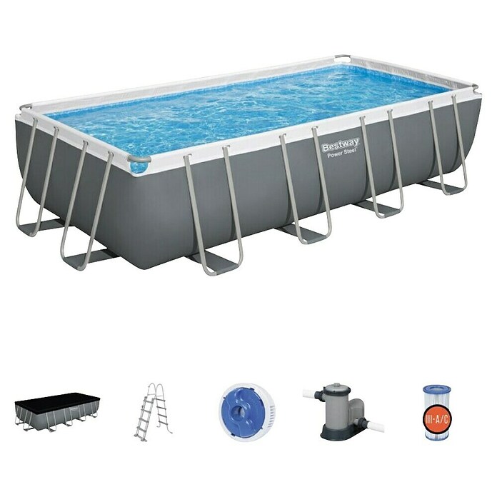 Bestway Bazen sa čeličnim okvirom Steel Pro MAX  (D x Š x V: 549 x 274 x 122 cm, Siva, 14,812 l) | BAUHAUS