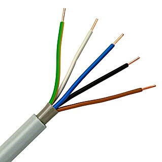 Mantelleitung NYM-J 5x4 mm² (Anzahl Adern: 5 Stk., 4 mm², 25 m)