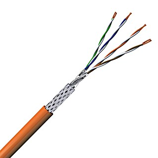 Netzwerkleitung CAT 7 (100 m, Orange)