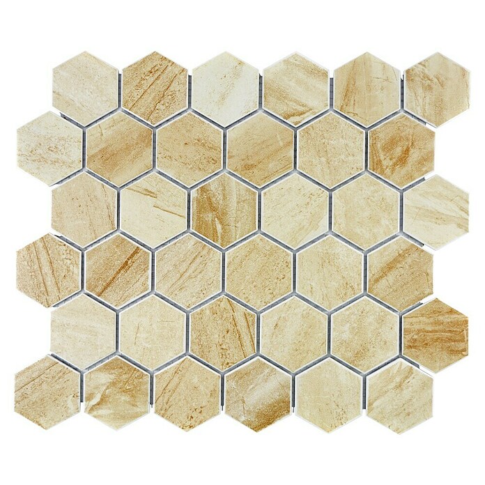 Mozaïektegel Hexagon CTR HX31CM (32,5 x 28,1 cm, Beige, Mat)