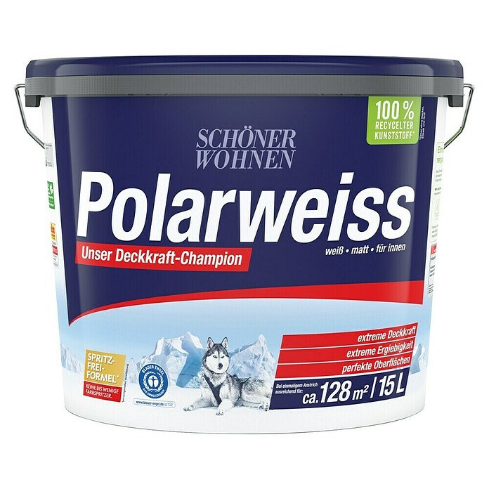 Schöner Wohnen Wandfarbe (Weiß, 15 l, Matt)