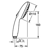 Grohe Ručna tuš slušalica Vitalo Start 110  (Srebrna, 110 mm, ½″) | BAUHAUS