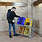 Simonrack Estantería para cajas de bebidas (L x An x Al: 30 x 80 x 100 cm, Capacidad de carga: 100 kg/balda, Apto para: 4 Cajas)