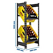 Simonrack Simonbottle Getränkekistenregal Bottleclick (H x B x T: 100 x 40 x 30 cm, Traglast Einlegeboden: 100 kg, Anzahl Böden: 2 Stk., Stecken, Anthrazit) | BAUHAUS