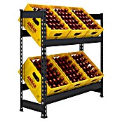 Simonrack Simonbottle Getränkekistenregal Bottleclick (H x B x T: 100 x 100 x 30 cm, Traglast Einlegeboden: 100 kg, Anzahl Böden: 2 Stk., Stecken, Anthrazit) | BAUHAUS