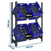 Simonrack Simonbottle Getränkekistenregal Bottleclick (H x B x T: 100 x 80 x 30 cm, Traglast Einlegeboden: 100 kg, Anzahl Böden: 2 Stk., Stecken, Anthrazit) | BAUHAUS