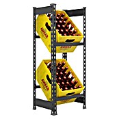 Simonrack Simonbottle Getränkekistenregal Bottleclick (H x B x T: 100 x 40 x 30 cm, Traglast Einlegeboden: 100 kg, Anzahl Böden: 2 Stk., Stecken, Anthrazit) | BAUHAUS