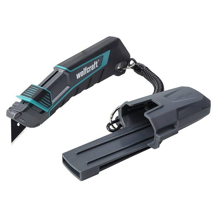 Wolfcraft Varnostni nož z etuijem PRO SAFETY  (Trapezno rezilo) | 1975 - Messer | BADP - Schneidwerkzeuge | BAD - Handwerkzeuge | BA - Handwerkzeuge | B - Werkz/Masch/Maschzubeh/Auto | BAUHAUS
