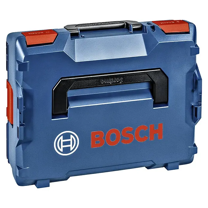 Bosch Professional AMPShare 18V Akku-Drehschlagschrauber GDX 18V-285 - 18 V, Ohne Akku, 285 Nm - Blaues Bosch Werkzeugkoffer (L-Boxx) mit roten und schwarzen Akzenten zur mobilen Aufbewahrung.