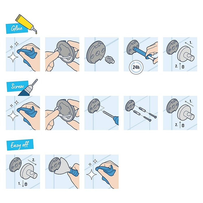 Grohe QuickFix Start Handtuchhalter (Doppelt, Glänzend) | BAUHAUS