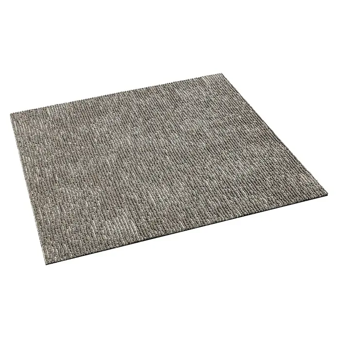Teppichfliese Emotion - Schlinge, 100 % Polyamid SDN, Grau - Teppichfliese in Grau mit feiner Textur, ideal für moderne Wohn- und Büroräume. Robuste und stilvolle Bodenlösung für jeden Bedarf.