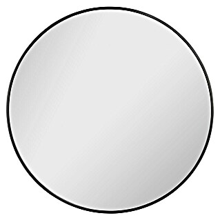 Rahmenspiegel Mira (Durchmesser: 110 cm, Schwarz, Metall)
