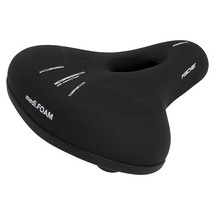 Fischer R.E.Med. Fahrradsattel (Memory-Foam-Einlage, Geeignet für: Touren- & Cityräder)