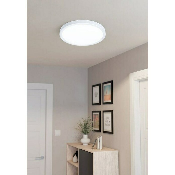 Eglo Fueva 5 Led-plafondlamp, rond Wit (Ø x h: 28,5 x 2,8 cm, Warm wit) | BAUHAUS