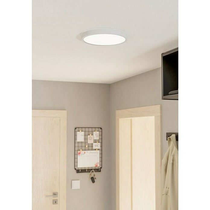 Eglo Fueva 5 Led-plafondlamp, rond Wit (Ø x h: 28,5 x 2,8 cm, Warm wit) | BAUHAUS