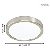 Eglo Fueva 5 Led-plafondlamp, rond (Ø x h: 21 x 2,8 cm, Warm wit) | BAUHAUS