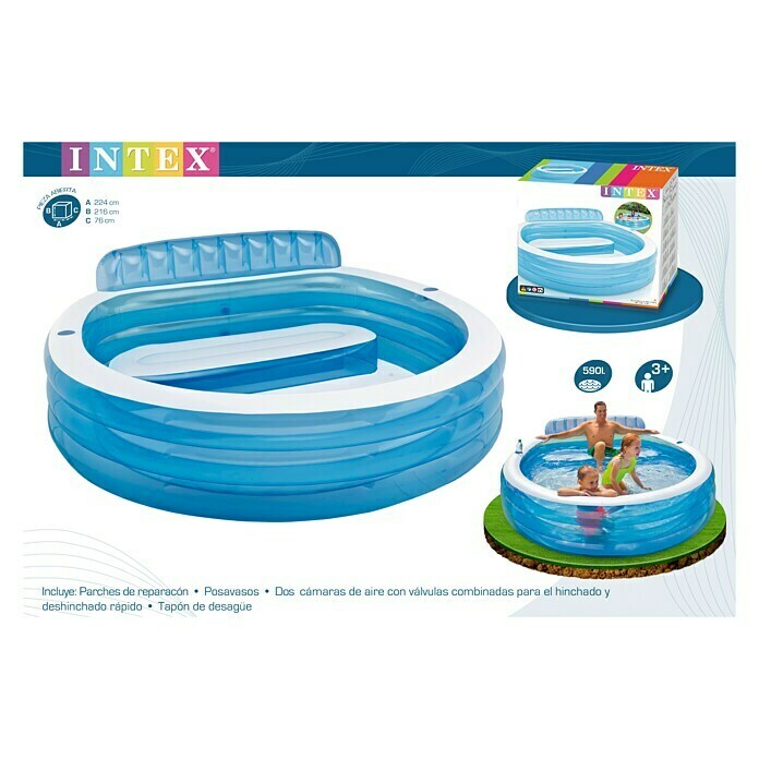 Intex Planschbecken (Ø x H: 224 x 79 cm, 640 l, Blau)