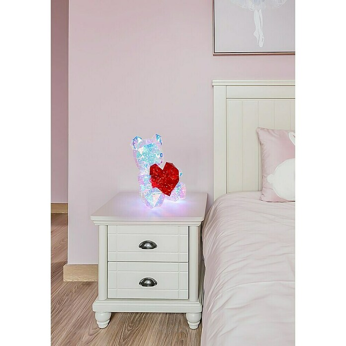 LED-Dekoleuchte Brondar (L x B x H: 260 x 205 x 320 mm, 0,03 W, Klar/Rot) | BAUHAUS