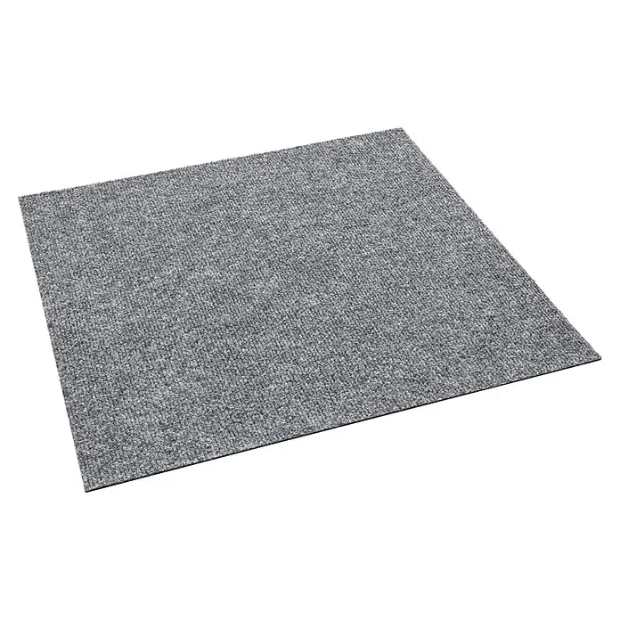 Teppichfliese Sprinter - Nadelfilz, 80 % Polypropylen, 20 % recyceltes PET, Hellgrau - Graue Teppichfliese mit einer robusten und strapazierfähigen Textur für eine moderne Bodengestaltung. Ideal für stark frequentierte Bereiche.