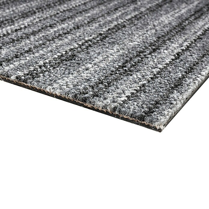 Teppichfliese Vienna (Schlinge, 100 % Polypropylen, Grau Gestreift) | BAUHAUS