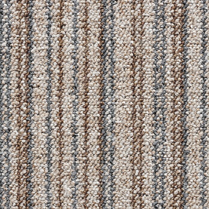 Teppichfliese Vienna (50 x 50 cm, Schlinge, 100 % Polypropylen, Braun Gestreift) | BAUHAUS