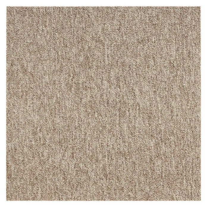 Teppichfliese Vienna - Schlinge, 100 % Polypropylen, Beige - Nahaufnahme eines Teppichs mit beiger Farbgebung und feiner Textur, ideal für Wohnräume.
