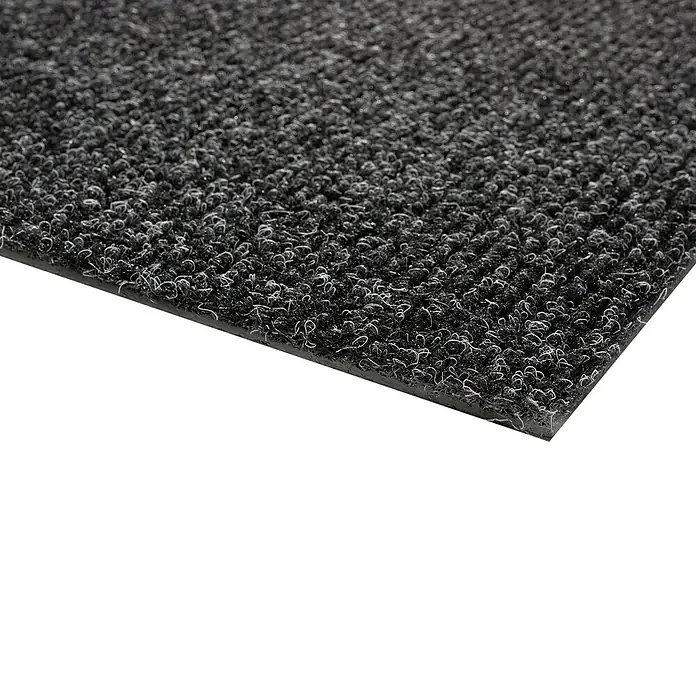 Teppichfliese Sprinter - Nadelfilz, 80 % Polypropylen, 20 % recyceltes PET, Anthrazit - Graue Fußmatte mit robuster Oberfläche. Ideal für Eingänge, um Schmutz und Feuchtigkeit zu entfernen. Strapazierfähiges Material für den Innenbereich.