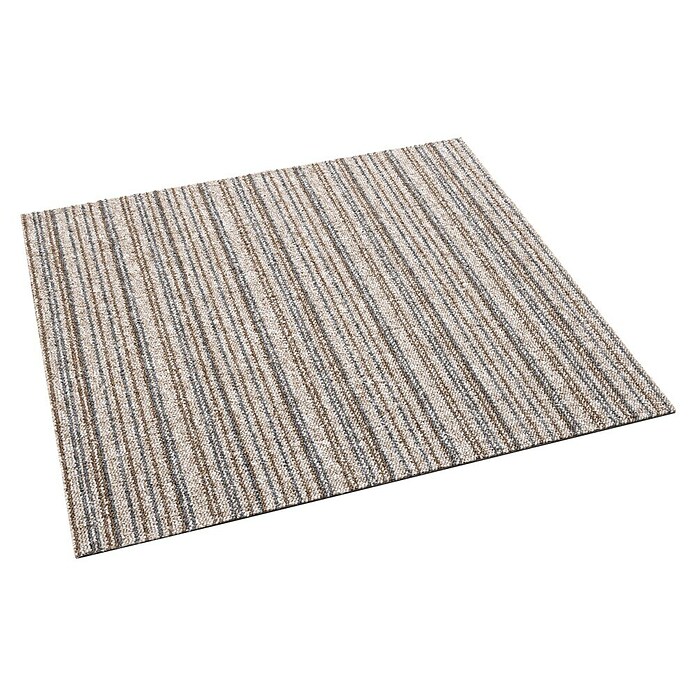 Teppichfliese Vienna (50 x 50 cm, Schlinge, 100 % Polypropylen, Braun Gestreift) | BAUHAUS