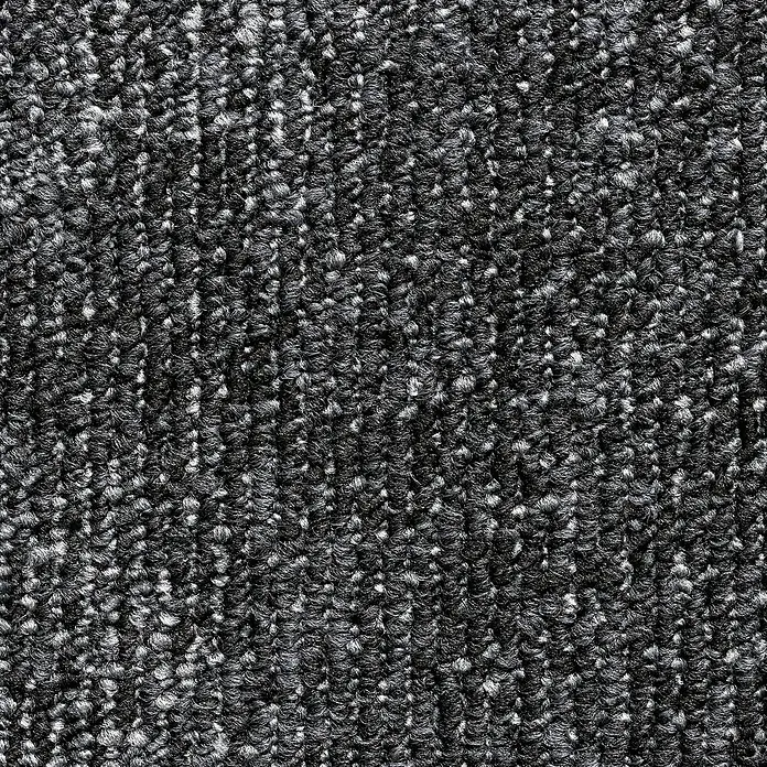Teppichfliese Realise - Schlinge, 100 % Polypropylen, Metal - Nahaufnahme eines Teppichs in Anthrazit und Grau, ideal für moderne Innenräume und zur Schalldämmung.