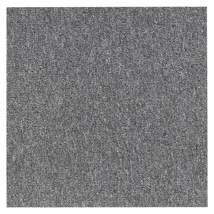 Teppichfliese Vienna - Schlinge, 100 % Polypropylen, Mittelgrau - Nahaufnahme einer grauen Teppichfliese, ideal für Büros oder Wohnräume, bietet Strapazierfähigkeit und Komfort.