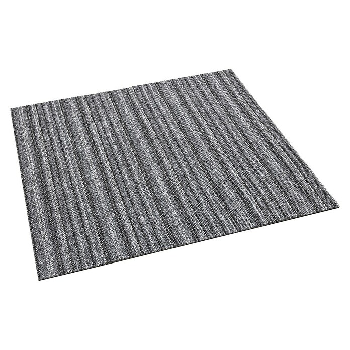 Teppichfliese Vienna (Schlinge, 100 % Polypropylen, Grau Gestreift) | BAUHAUS