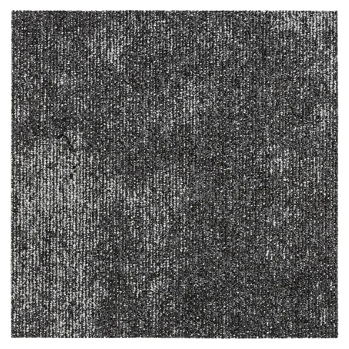 Teppichfliese Realise - Schlinge, 100 % Polypropylen, Metal - Nahaufnahme eines quadratischen, anthrazitfarbenen Teppichfliese mit subtiler Textur, ideal für moderne Büros oder Wohnräume.