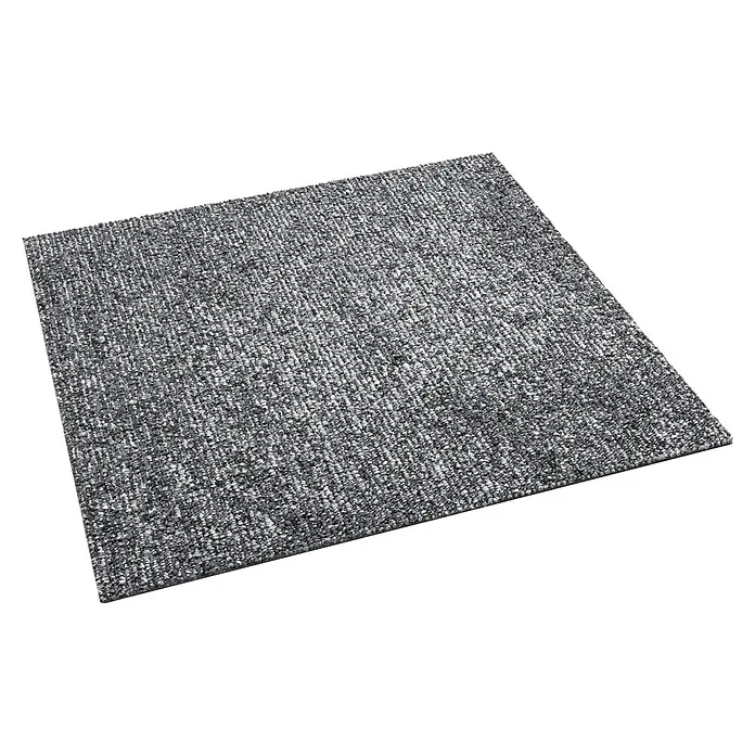 Teppichfliese Explore - Schlinge, 100 % Polypropylen, Basalt - Graue Teppichfliese mit feiner Textur, ideal für moderne Büros oder Wohnräume. Strapazierfähig und leicht zu verlegen.