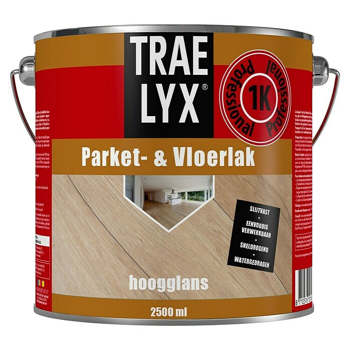 Parketlak (Kleurloos, 2,5 l, Hoogglans) | BAUHAUS