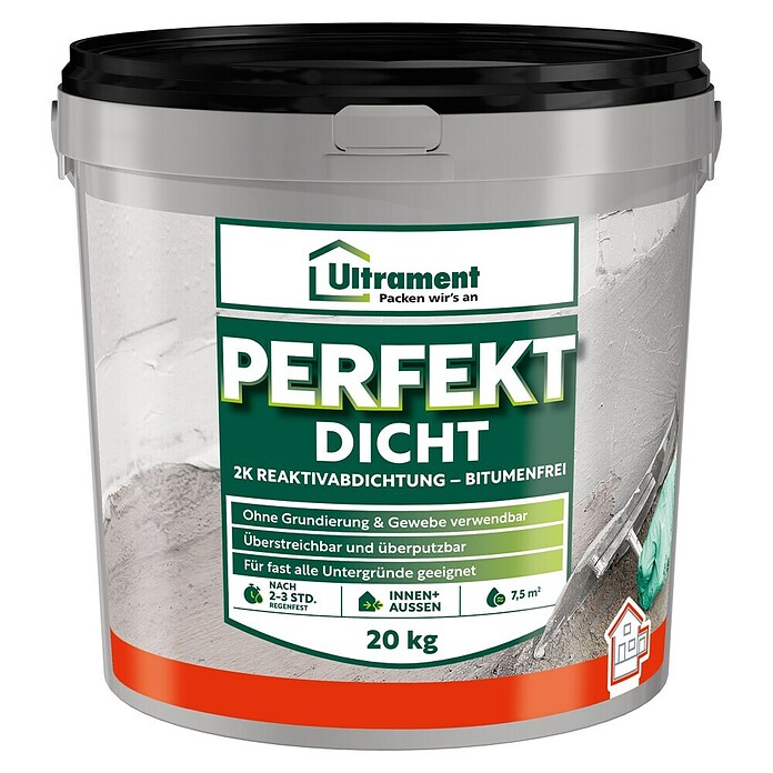 Ultrament Reaktivabdichtung (20 kg, 2-komponentig, Bitumenfrei)