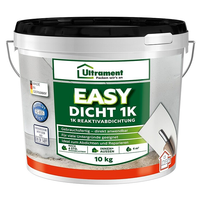 Ultrament Reaktivabdichtung Easy Dicht (10 kg, 1-komponentig, Bitumenfrei)