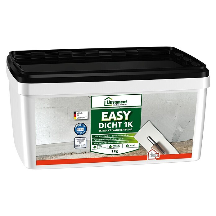 Ultrament Reaktivabdichtung Easy Dicht (1 kg, 1-komponentig, Bitumenfrei)