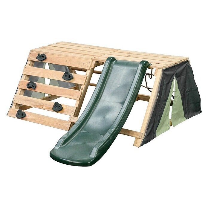 Swing King Penjalica s toboganom Charlie  (114,5 x 114,5 x 59,2 cm, Drvo, Zelena) | BAUHAUS