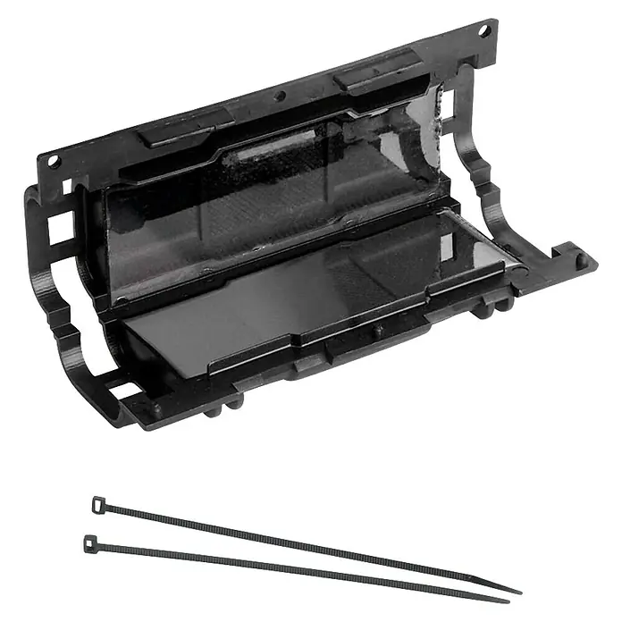 ASS Erdkabelmuffe - IPX8 - Auf dem Bild ist eine Druckerpatrone zu sehen. Es handelt sich um eine schwarze Tonerkartusche für Laserdrucker mit den dazugehörigen Zahnriemen.