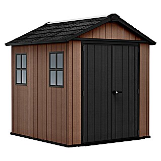 Keter Caseta de jardín Newton Plus 759-975 (Medidas ext. (An x Pr): 287 x 230 cm, Plástico, Marrón/Negro, 5,25 m²)