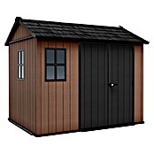 Keter Caseta de jardín Newton Plus 759-975 (Medidas ext. (An x Pr): 287 x 230 cm, Plástico, Marrón/Negro, 5,25 m²) | BAUHAUS