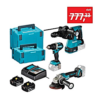 Makita LXT 18V Maschinen-Set DLX3195JX1 (18 V, 2 Akkus, 5 Ah, 8 -tlg.)